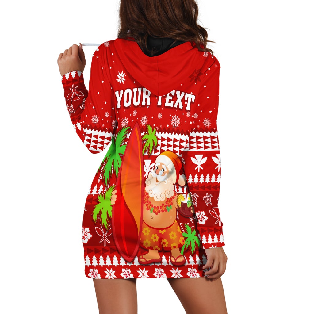 (Custom Personalised) Mele Kalikimaka Hoodie Dress Santa Claus Hawaii Christmas LT13 - Wonder Print Shop