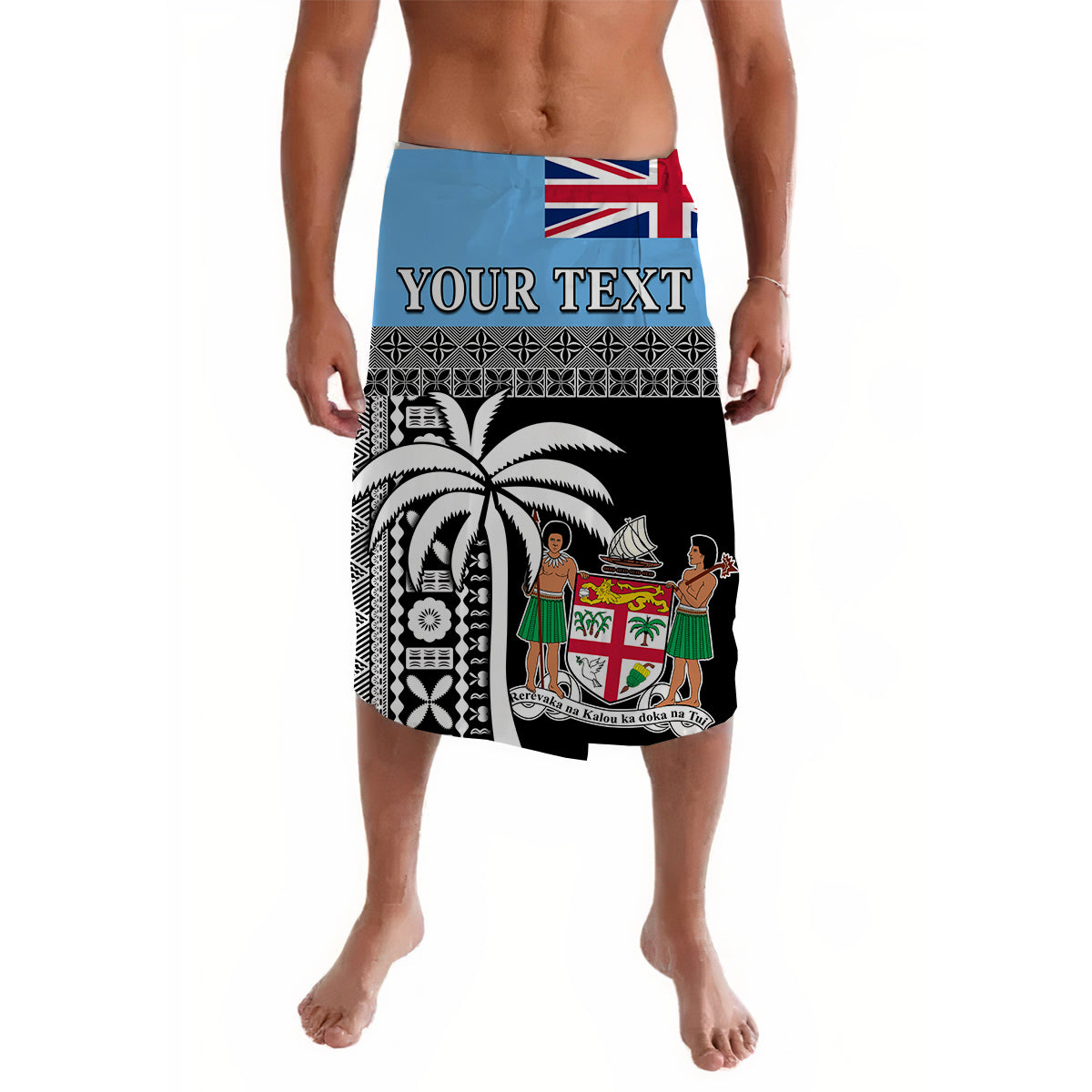 Custom Personalised Fiji Tapa Pattern Lavalava Coconut Tree LT13 - Wonder Print Shop