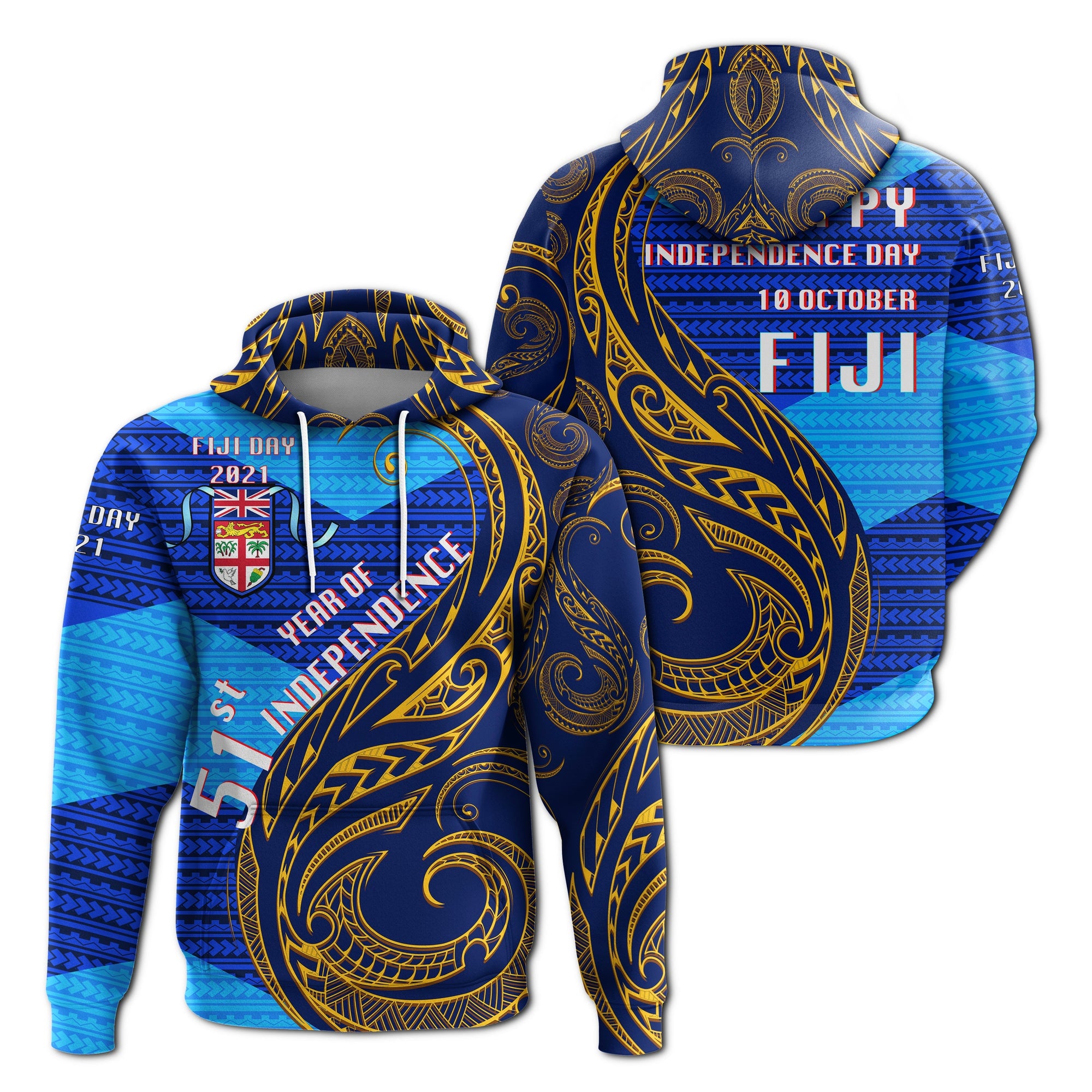 Fiji Day Hoodie 51th Year Of Independence LT20 - Wonder Print Shop