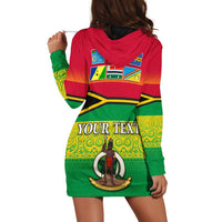 (Custom Personalised) Vanuatu Color Hoodie Dress Six Provinces and Map LT13 - Wonder Print Shop
