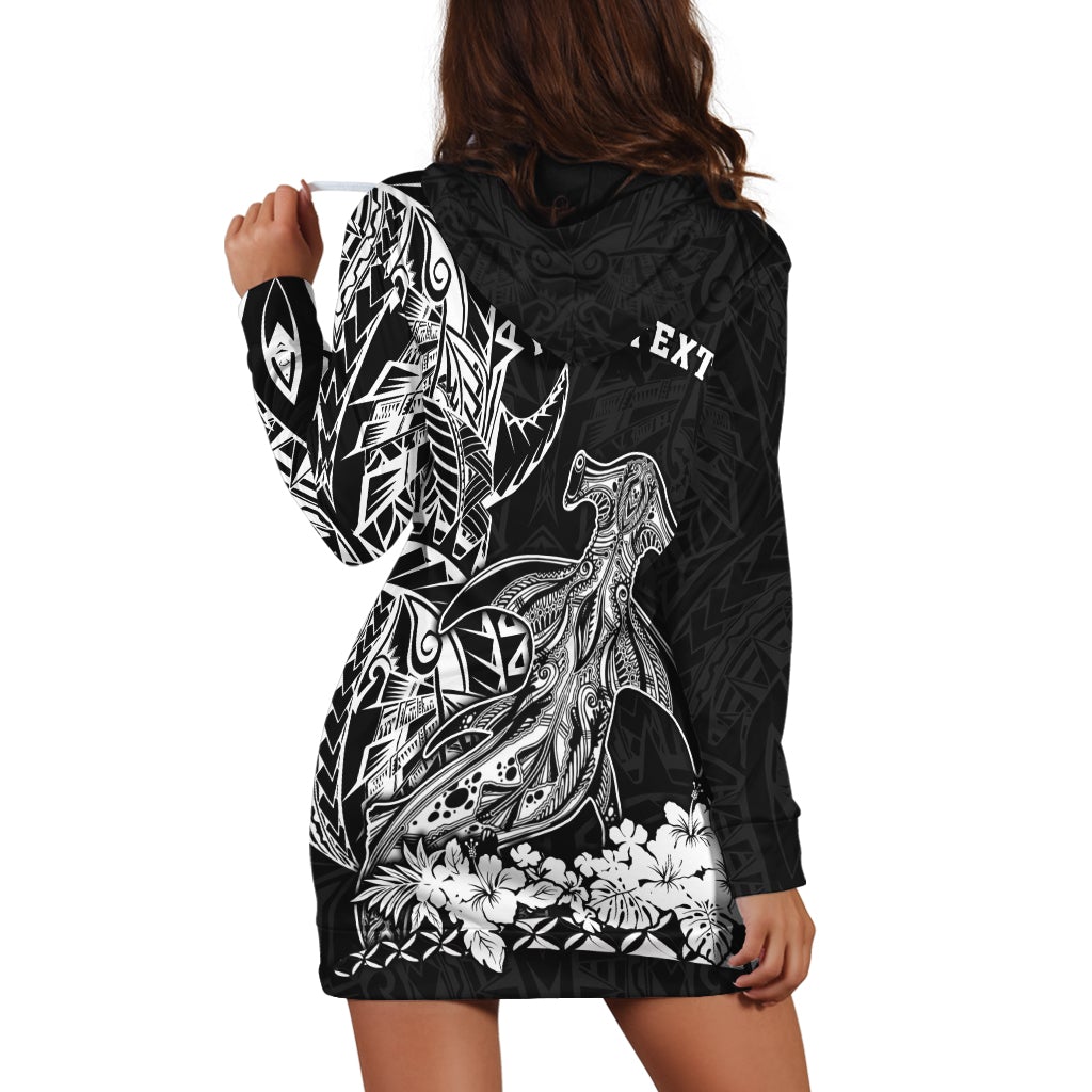 (Custom Personalised) Hawaii Polynesian Hoodie Dress Wild Hammerhead Sharks LT13 - Wonder Print Shop