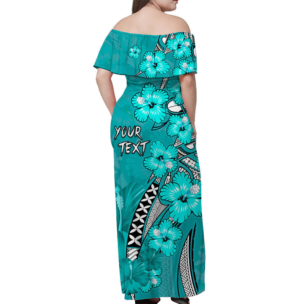 custom-personalised-hawaii-off-shoulder-long-dress-polynesia-turquoise-hibiscus-and-map-mystical