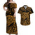 Hawaii Turtle Polynesian Matching Hawaiian Outfits For Couples Plumeria Flower Unique Style - Gold LT8 - Wonder Print Shop