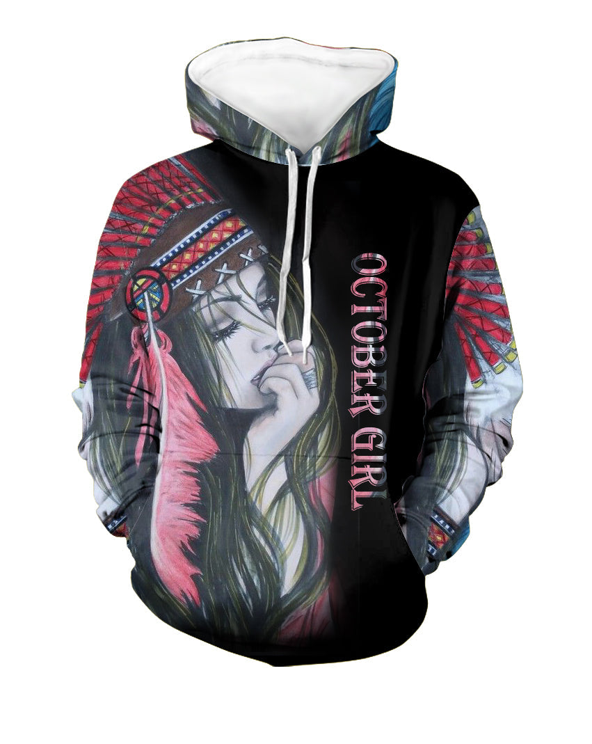 Native American Girl 3D Hoodie LT10 - Wonder Print Shop