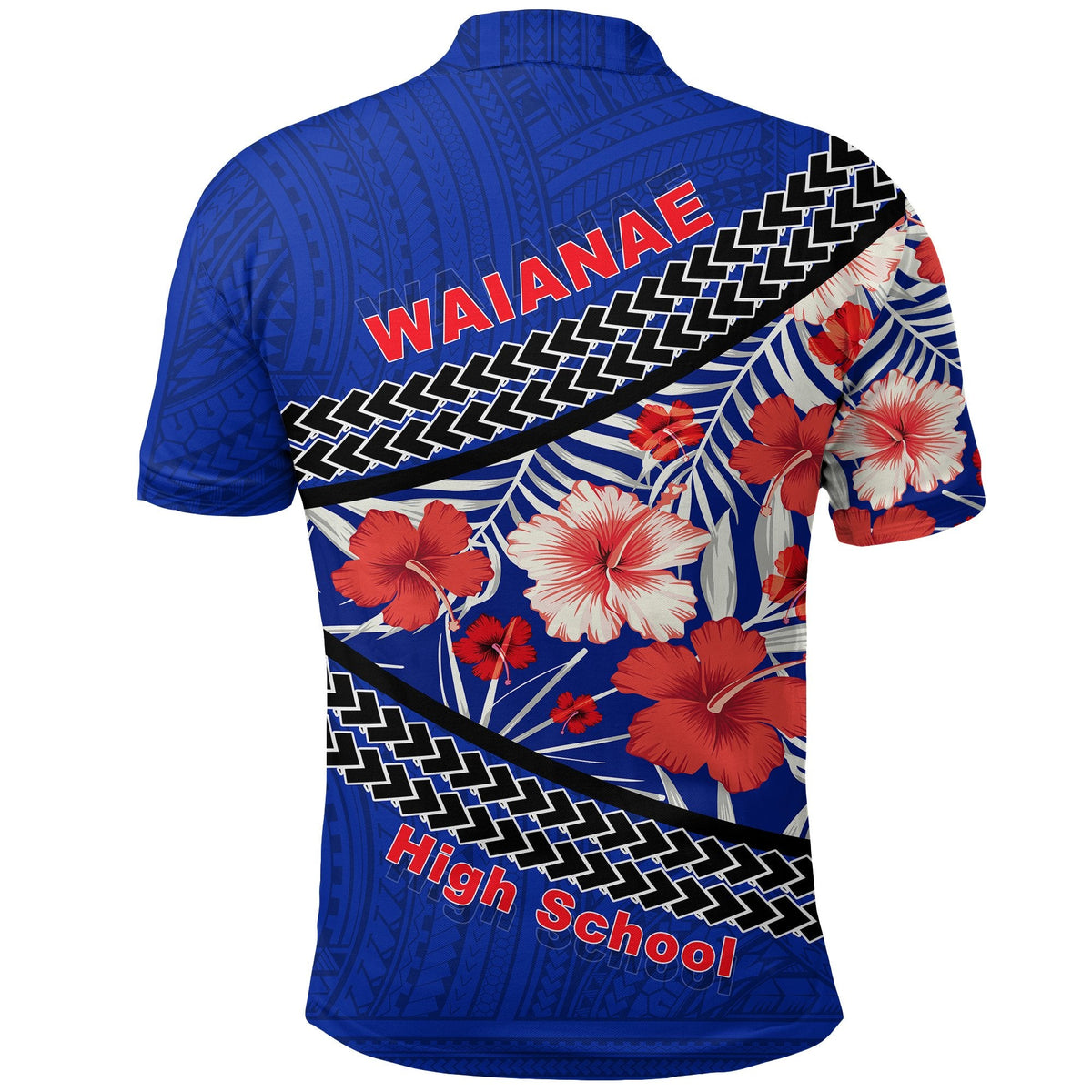 Waianae High School Polo Shirt Hawaiian Hibiscus Flowers LT20 - Wonder Print Shop