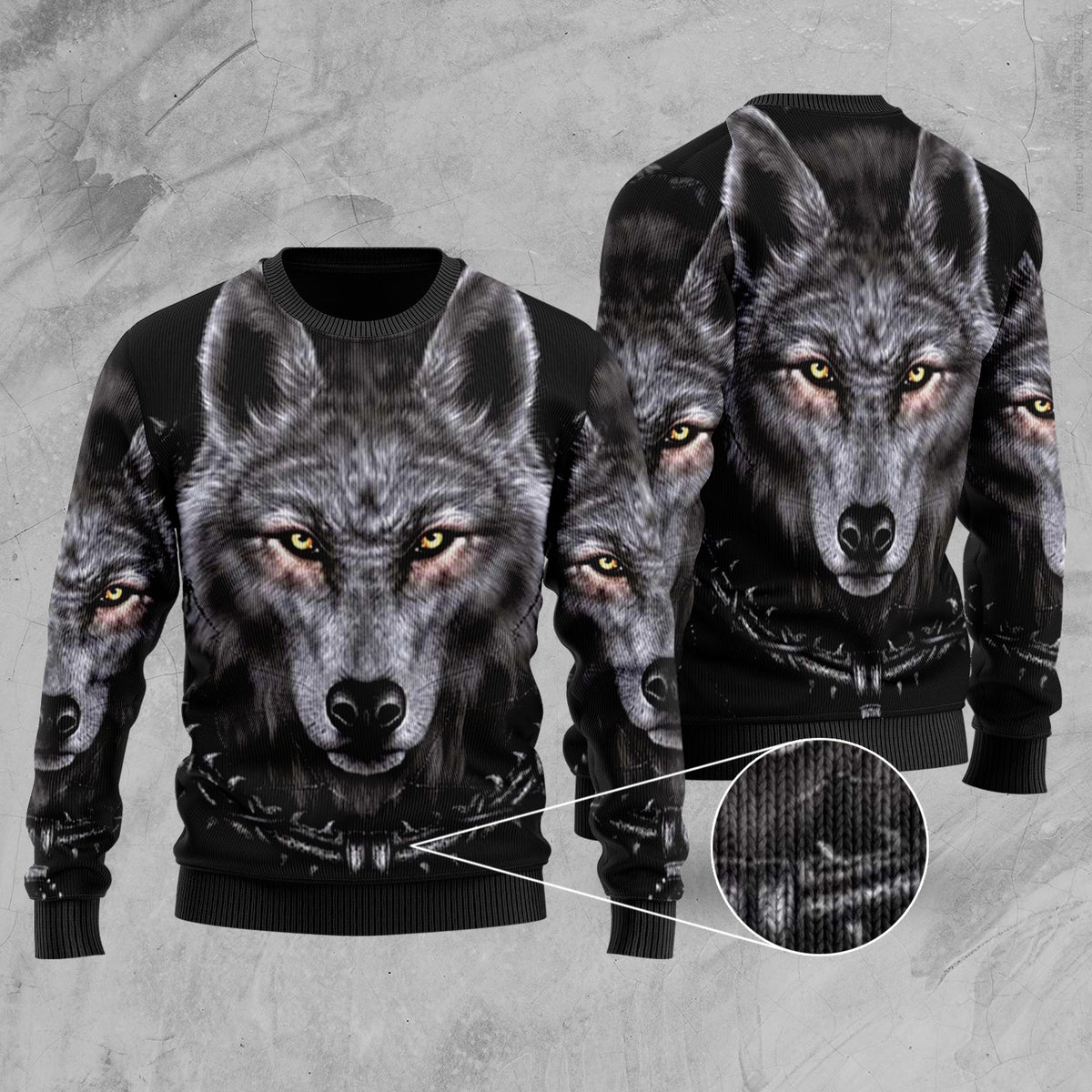 Wolf Native American Sweater LT10 - Wonder Print Shop