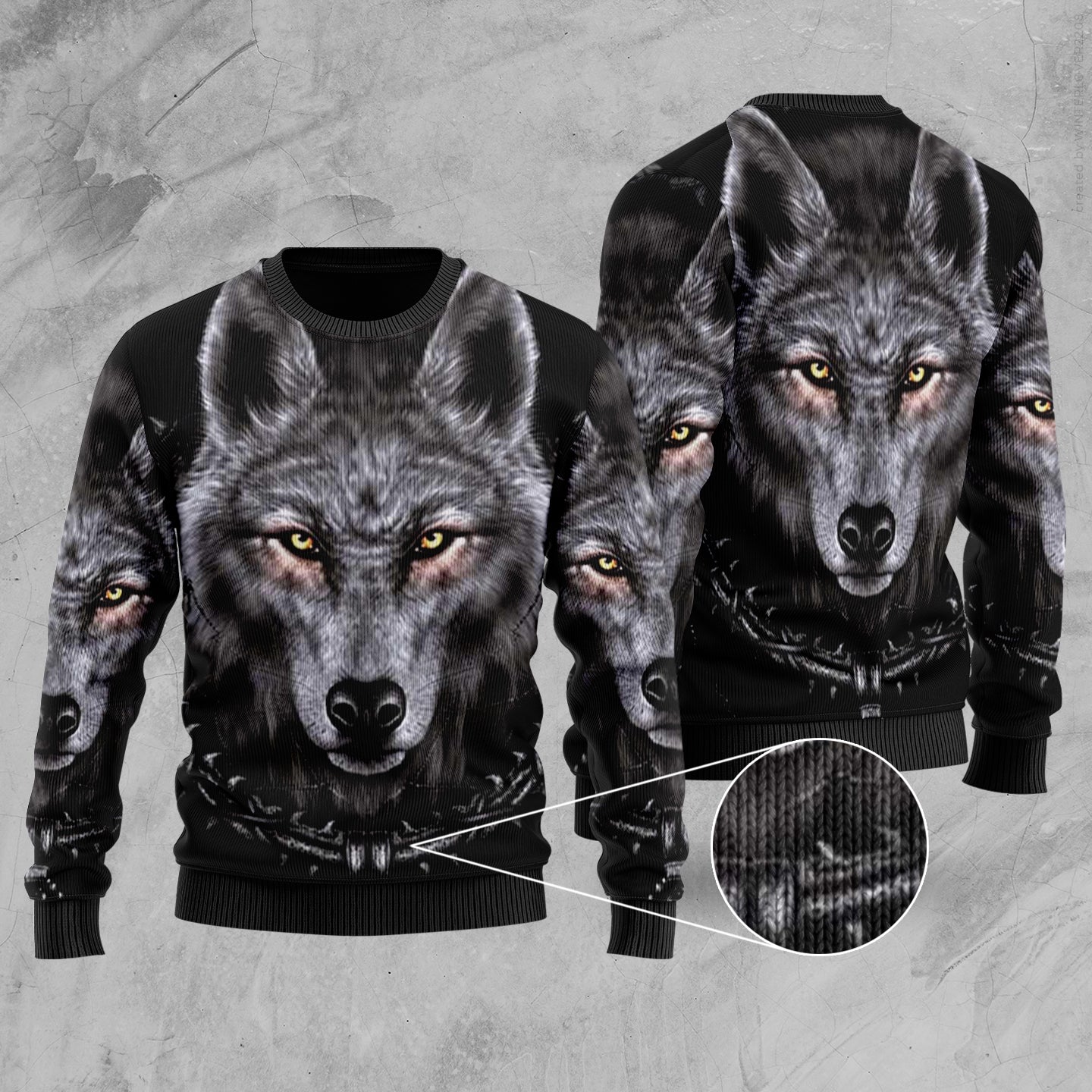 Wolf Native American Sweater LT10 - Wonder Print Shop