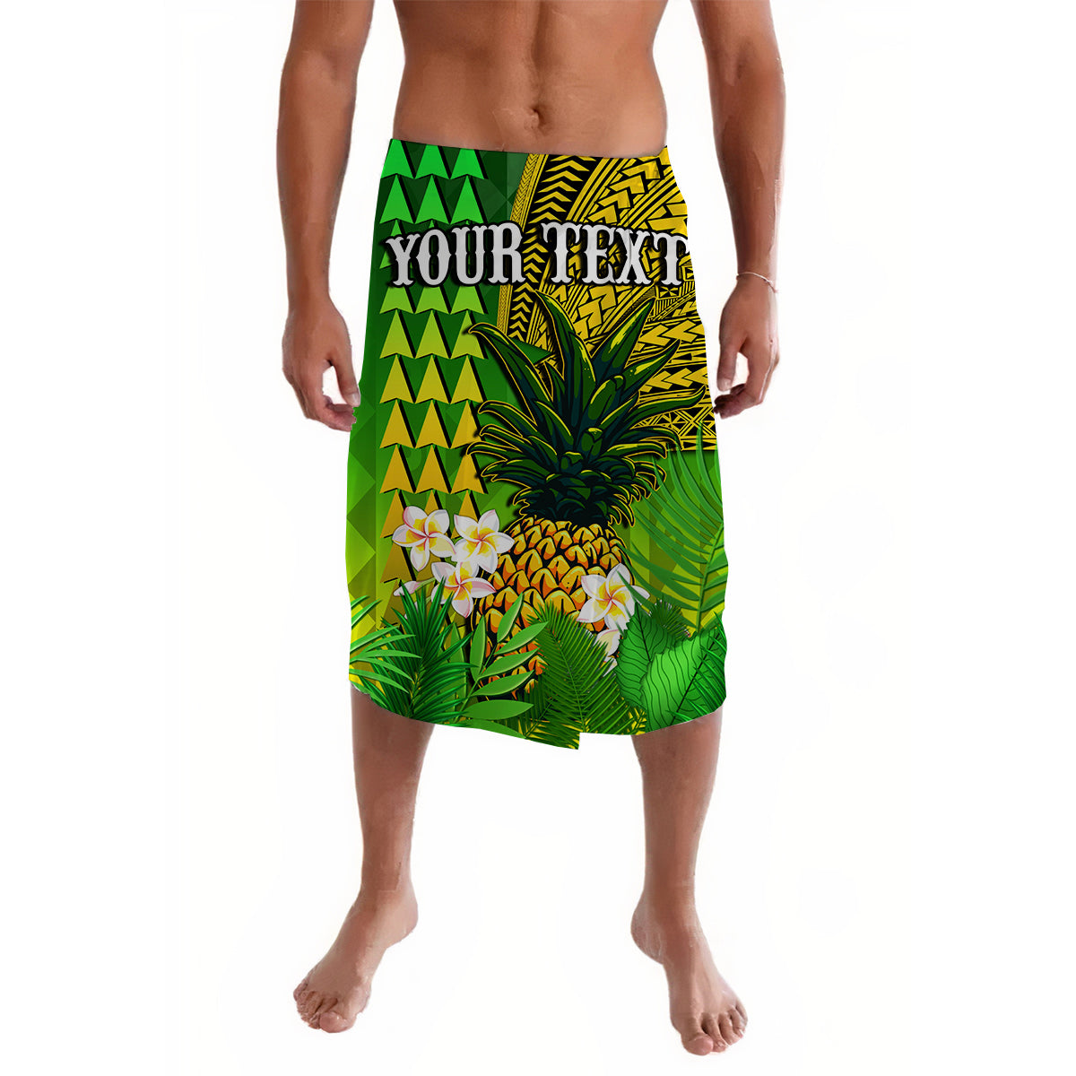 Hawaii Pineapple Lavalava Plumeria Frangipani Mix Tribal Pattern LT13 - Wonder Print Shop