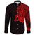 Viking Long Sleeve Button Shirt Old Norse Odin Tattoo Red RLT12 - Wonder Print Shop