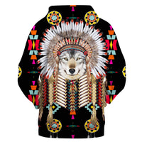 Native American Wolf Breastplate 3D Hoodie LT10 - Wonder Print Shop