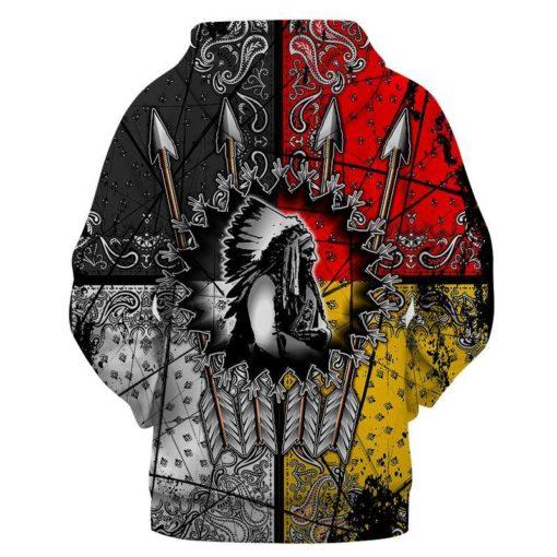 Native American Chief 3D Zip Up Hoodie Native American Clothing LT10 - Wonder Print Shop