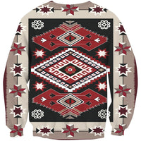 Ethnic Tribal Red Brown Pattern Native American 3D Sweatshirt LT10 - Wonder Print Shop