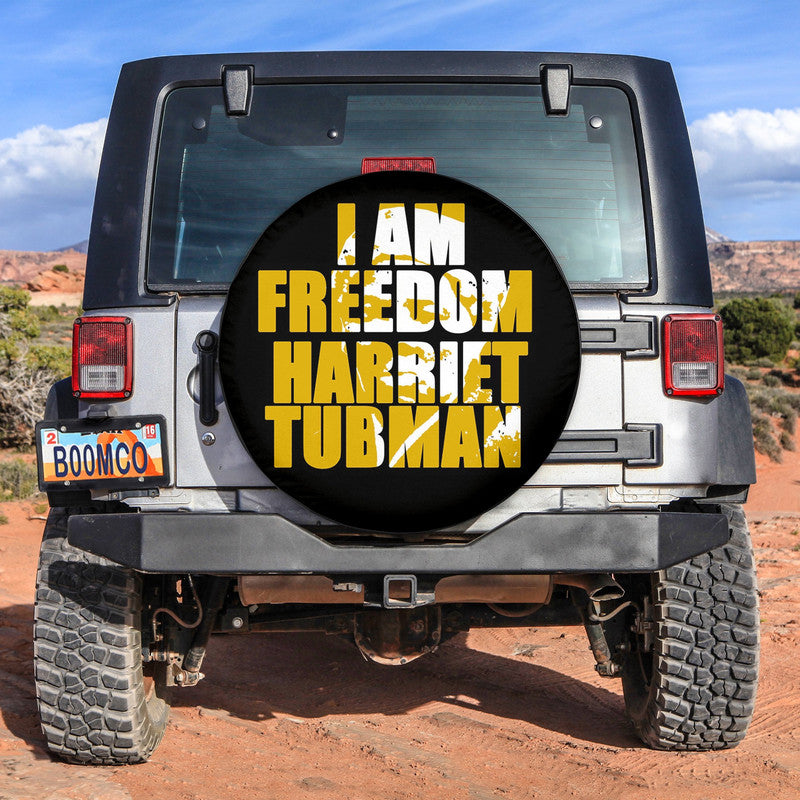 African Tire Covers - Black History Month Spare Tire Cover I Am Freedom Harriet Tubman NO.26 LT8 - Wonder Print Shop