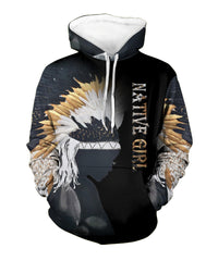 Native American Girl 3D Hoodie LT10 - Wonder Print Shop