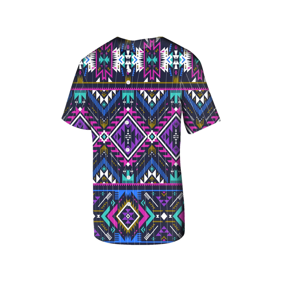 Native American Purple Tribe Pattern Baseball Jersey LT10 - Wonder Print Shop