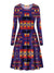 dark-purple-pattern-native-american-long-sleeve-dress