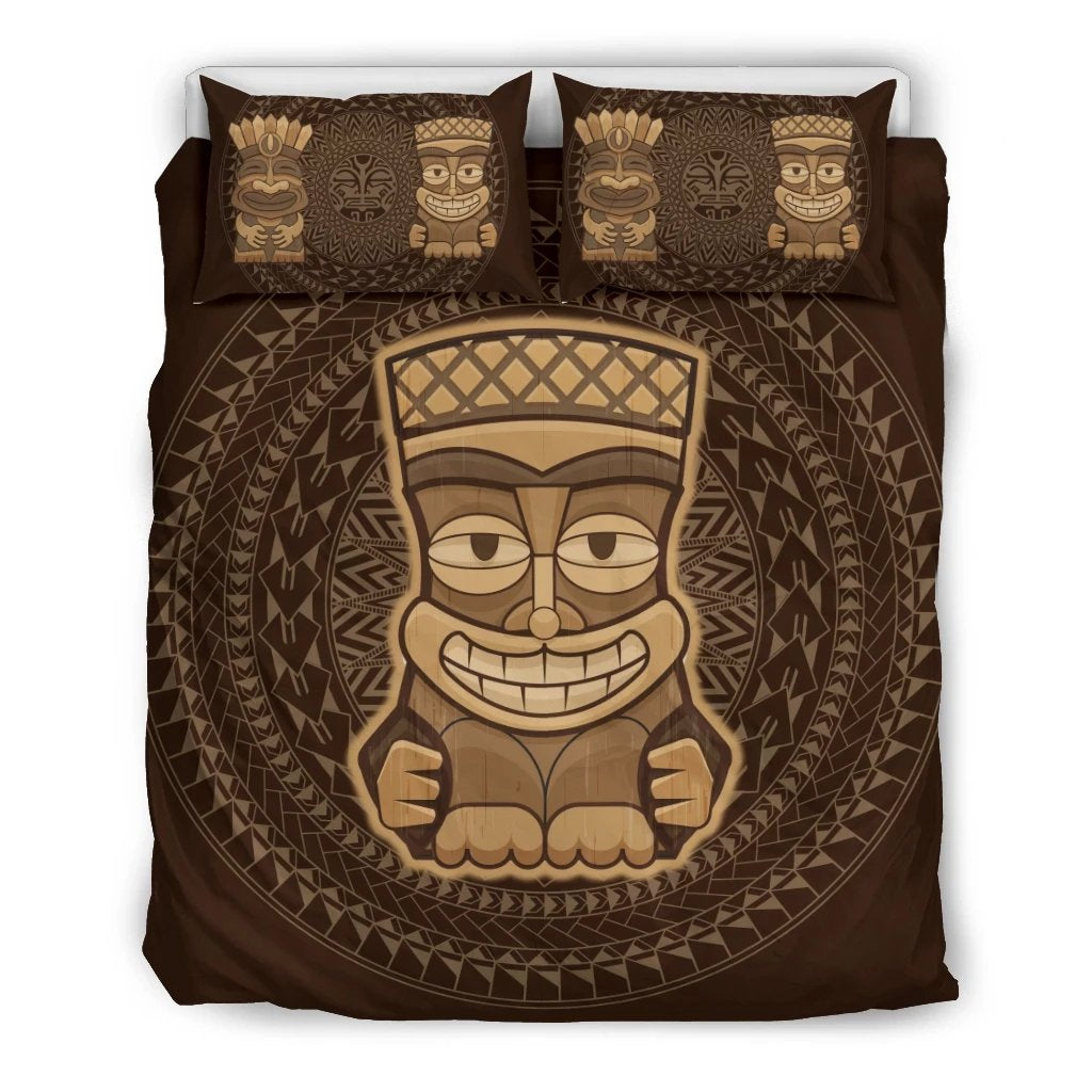 Hawaiian TiKi Funny Polynesian Bedding Set - Wonder Print Shop