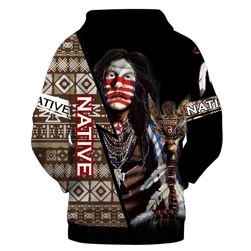 Chief Native American 3D Hoodie LT10 - Wonder Print Shop