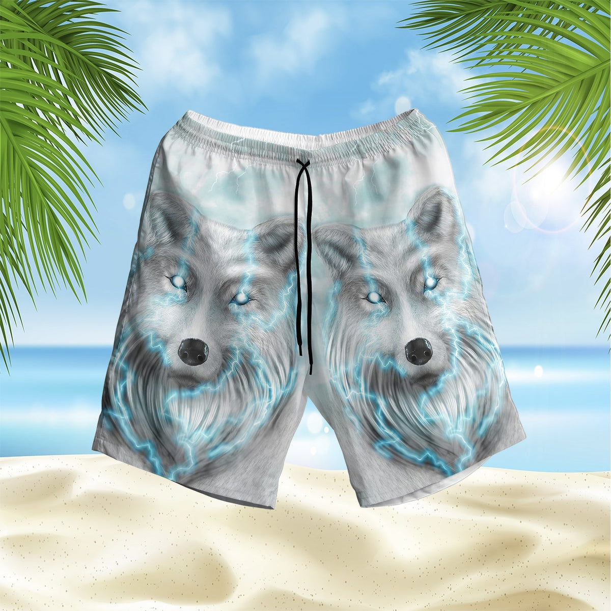 native-american-wolf-thunder-hawaiian-shorts