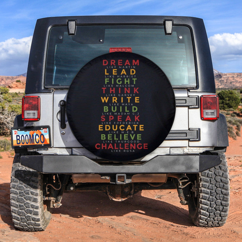 African Tire Covers - Black History Month Spare Tire Cover Leaders Pride Name NO.29 LT8 - Wonder Print Shop