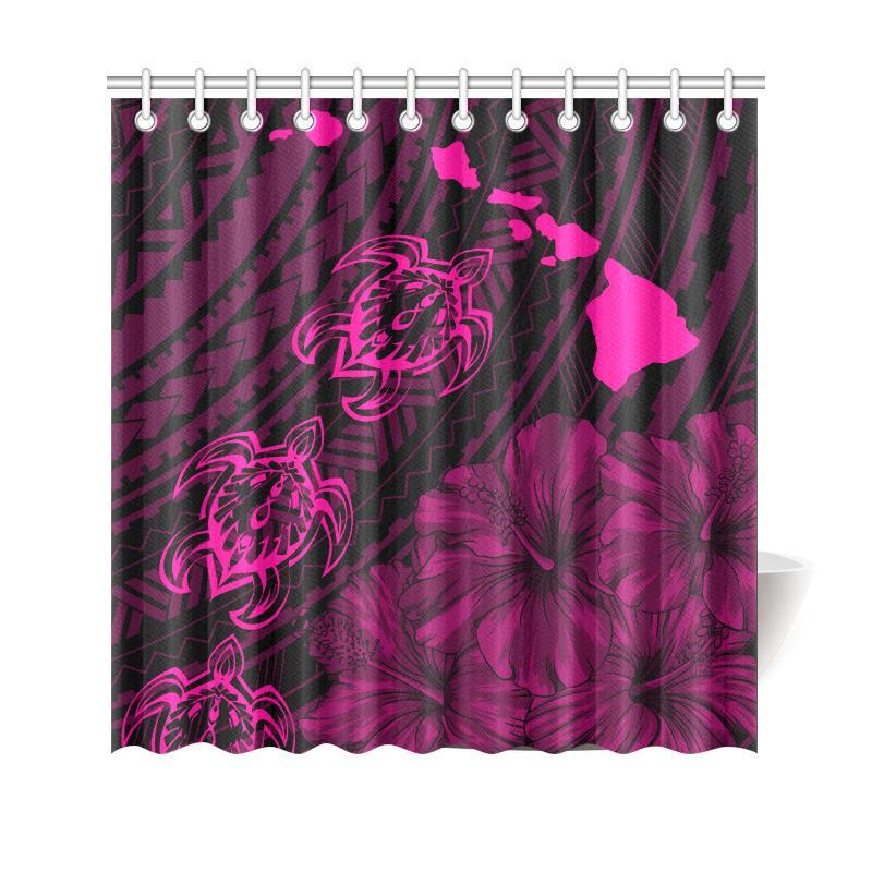hawaii-sea-turtle-is-swimming-toward-shower-curtain-pink