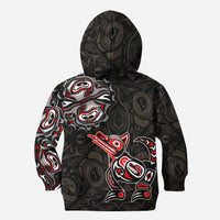 Canada Haida Wolf Hoodie Kid - Wonder Print Shop