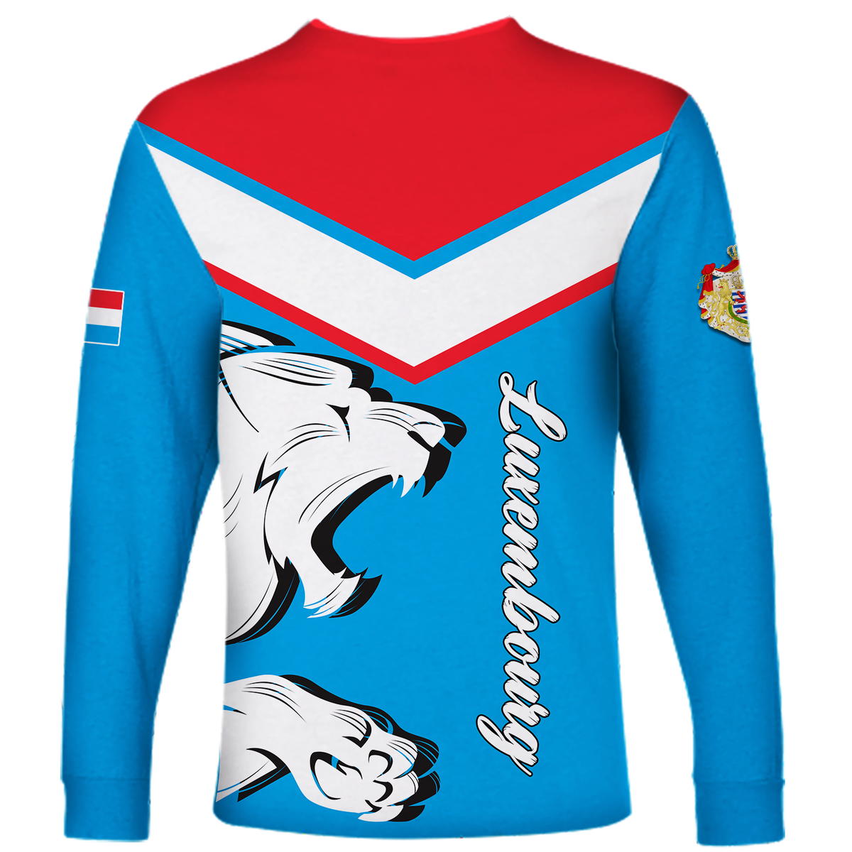 Luxembourg Long Sleeve Shirt - Lion Legends LT12 - Wonder Print Shop
