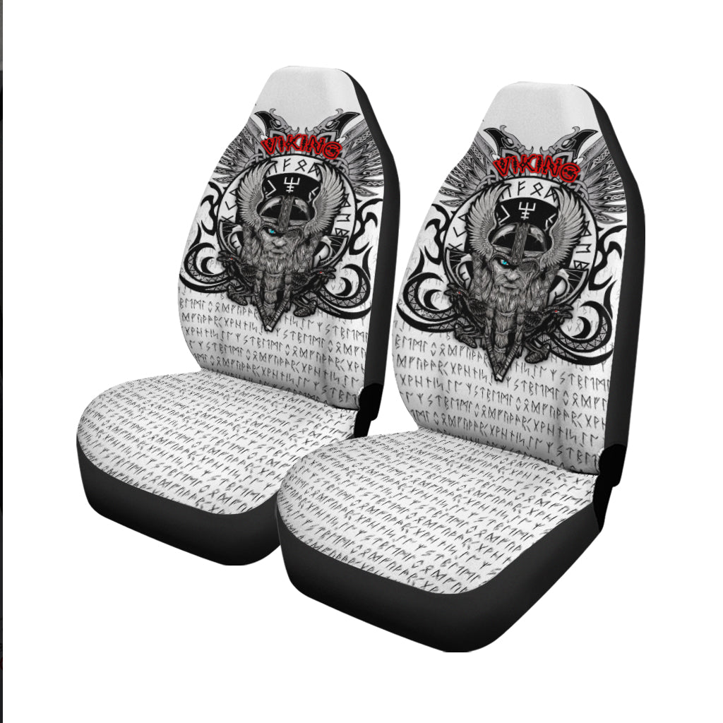 Viking Vegvisir Odin With Huginn And Muninn Car Seat Covers - LT2 - Wonder Print Shop