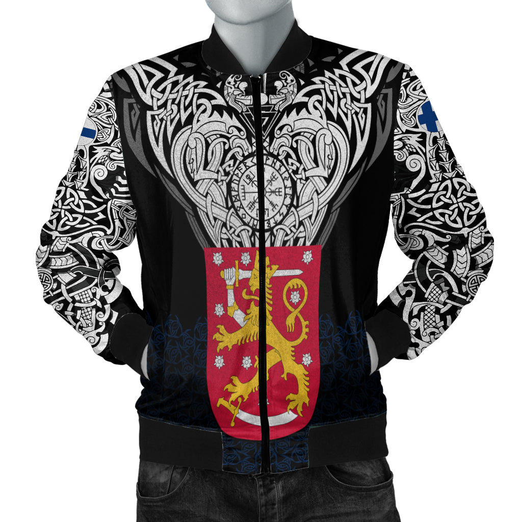 Viking Bomber Jacket Finland Viking Symbol RLT12 - Wonder Print Shop