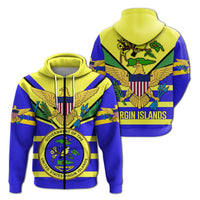 US Virgin Islands Zip Hoodie Egales with Seal LT4 - Wonder Print Shop