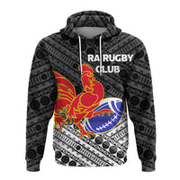 Custom Ra Rugby Club Union Fiji Hoodie Tapa Pattern Black LT12 - Wonder Print Shop