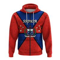 Samoa Zip up Hoodie Maori Polynesian LT20 - Wonder Print Shop
