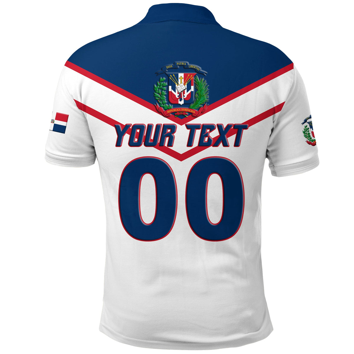 Custom Dominican Republic Baseball Pride Polo Shirt LT12 - Wonder Print Shop