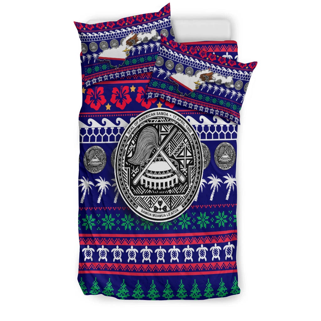 American Samoa Christmas Bedding Set - Ugly Christmas LT12 - Wonder Print Shop