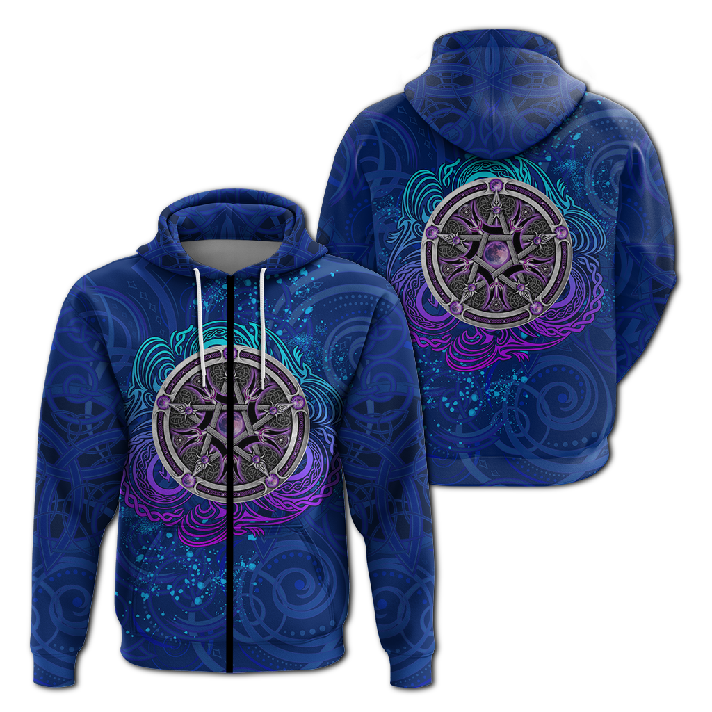 Celtic Pentagram With Triskele Hoodie LT12 - Wonder Print Shop