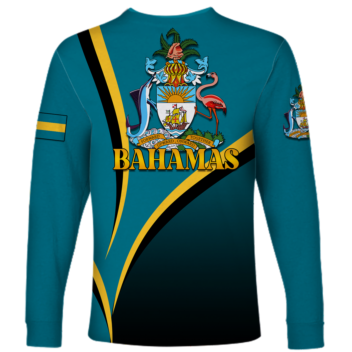 The Bahamas 49th Anniversary Independence Day Blue Marlin Long Sleeve Shirt LT12 - Wonder Print Shop