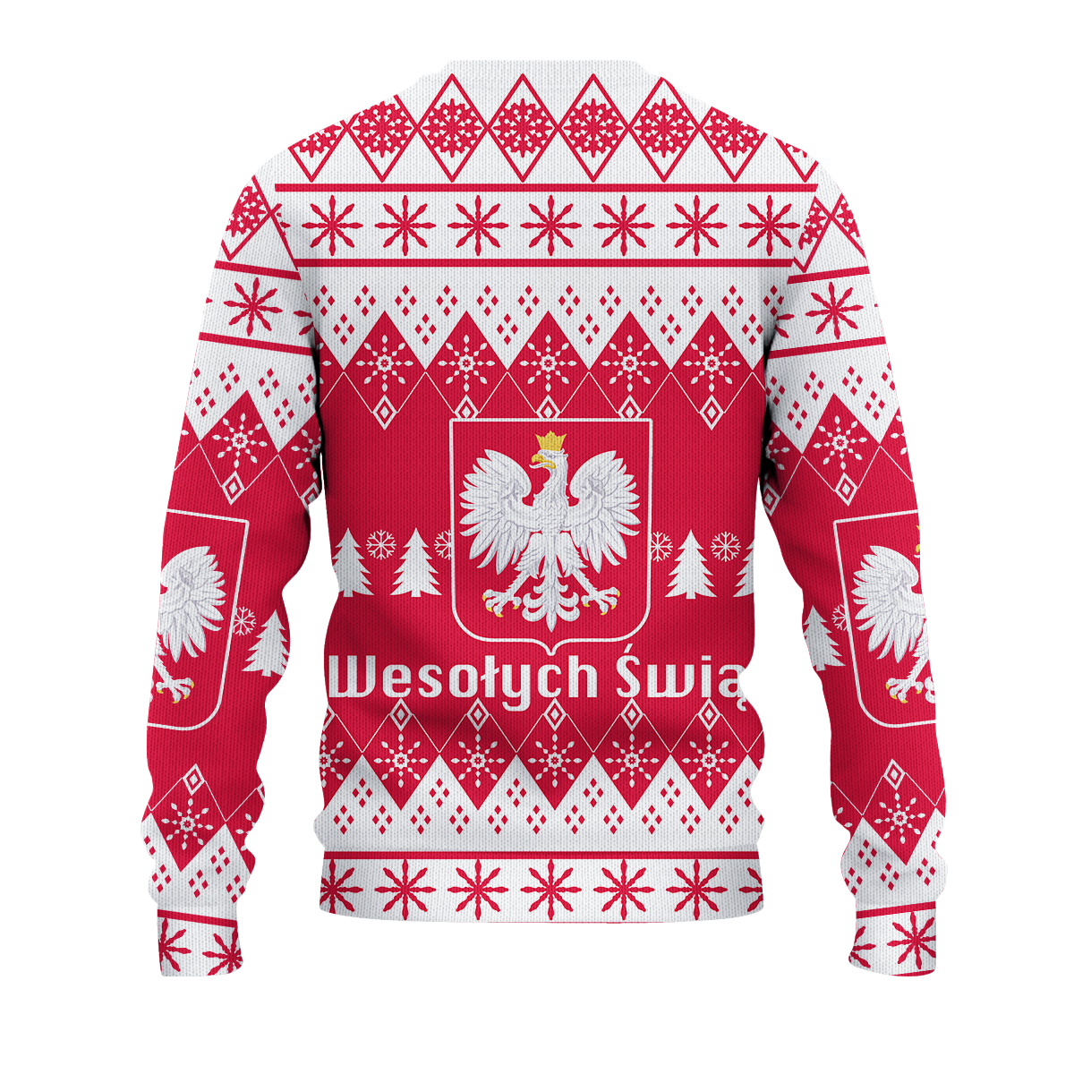 Poland Christmas Wesoych Swiat Ugly Pattern Sweatshirt - LT12 - Wonder Print Shop