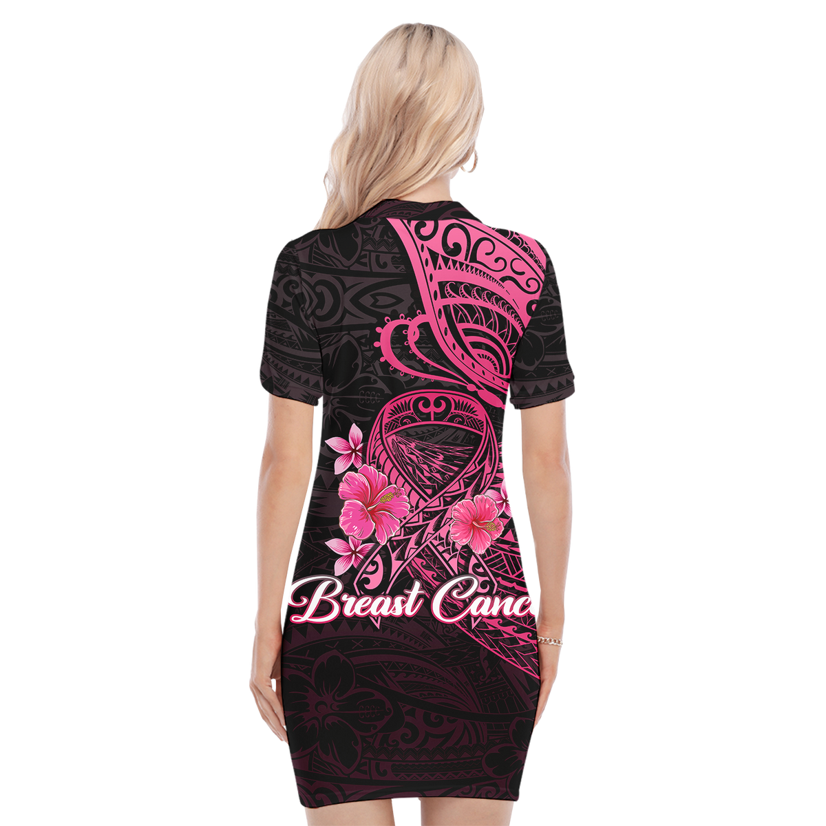 breast-cancer-pink-ribbon-butterfly-polynesian-black-version-polo-dress