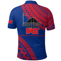 F.A.S.T Samoa Polo Shirt Samoan Pattern LT12 - Wonder Print Shop