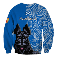 Scottish Terrier With Thistle Sweatshirt LT12 - Wonder Print Shop