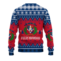 Dominican Republic Christmas Feliz Navidad Ugly Pattern Sweatshirt - LT12 - Wonder Print Shop