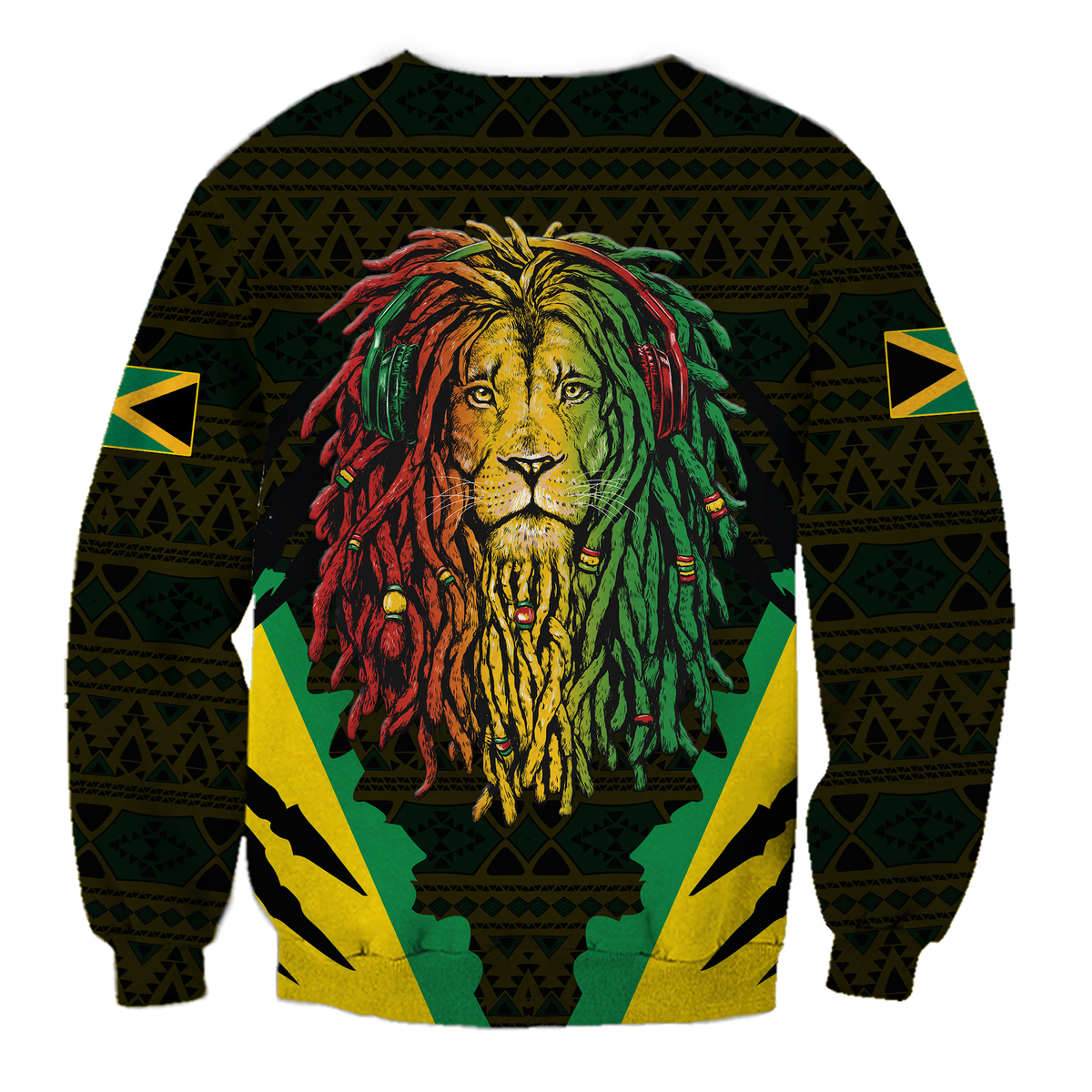 Jamaica Rastafarian Lion Pride Sweatshirt LT12 - Wonder Print Shop
