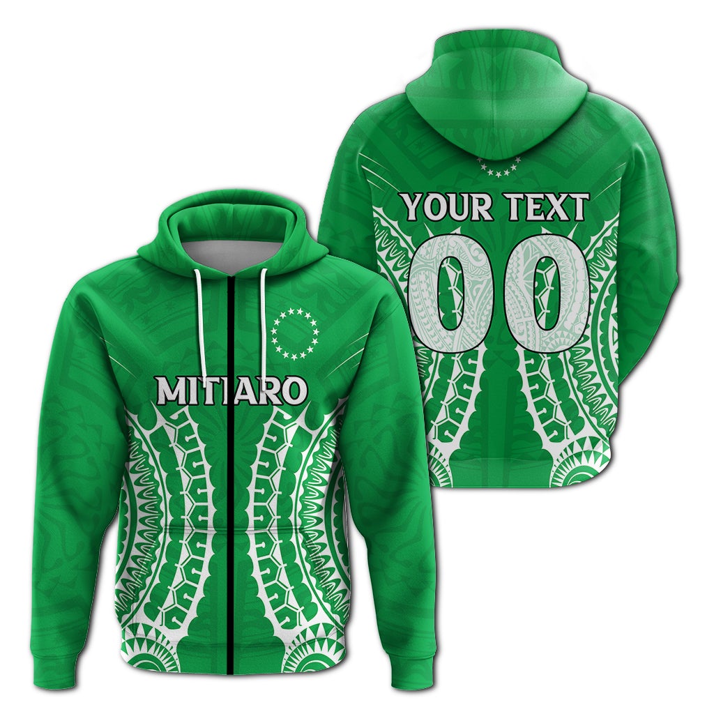 Custom Cook Islands Mitiaro Zip Up Hoodie Tribal Pattern LT12 - Wonder Print Shop