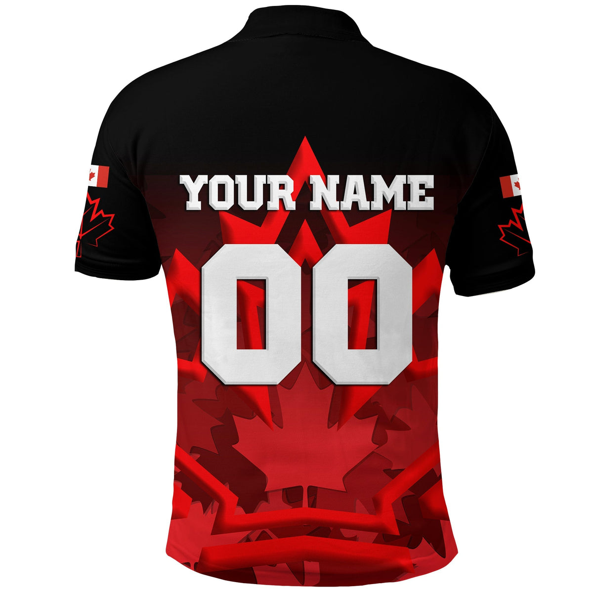 Custom Canada Hockey With Maple Leaf Polo Shirt LT12 - Wonder Print Shop
