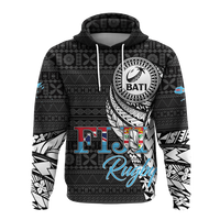 Fiji Rugby Bati Tapa Pattern Hoodie LT2 - Wonder Print Shop