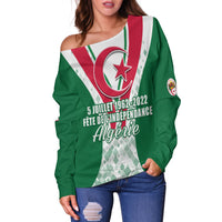 Algeria Independence Day 5 Juillet 1962 - 2022 Women Off Shoulder Sweater LT12 - Wonder Print Shop