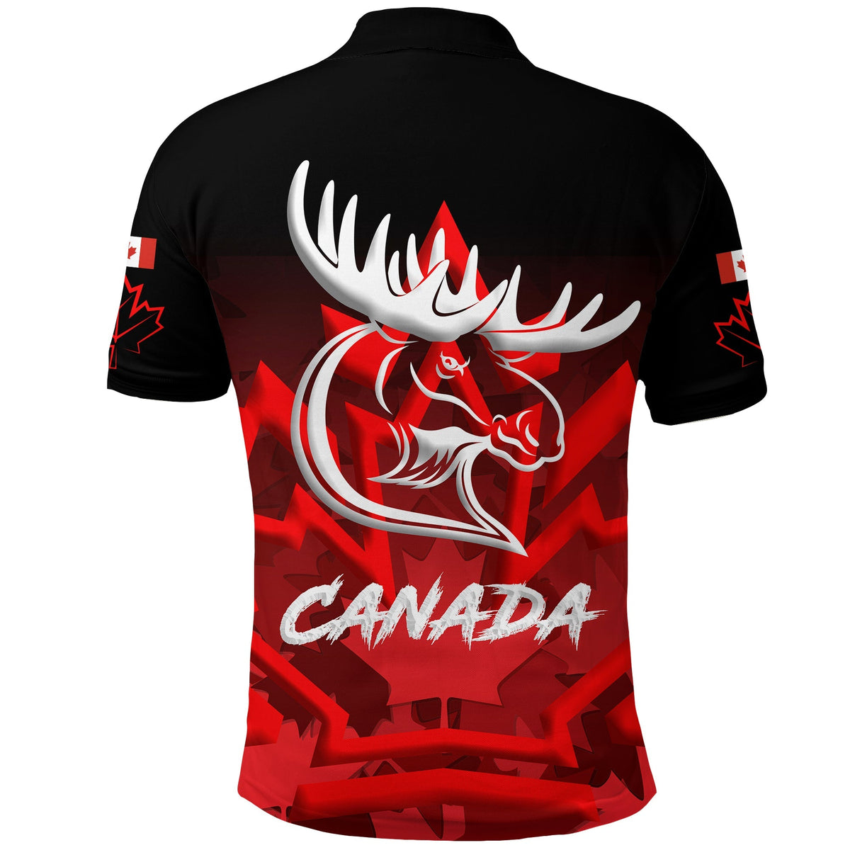 Canada Moose With Maple Leaf Polo Shirt LT12 - Wonder Print Shop