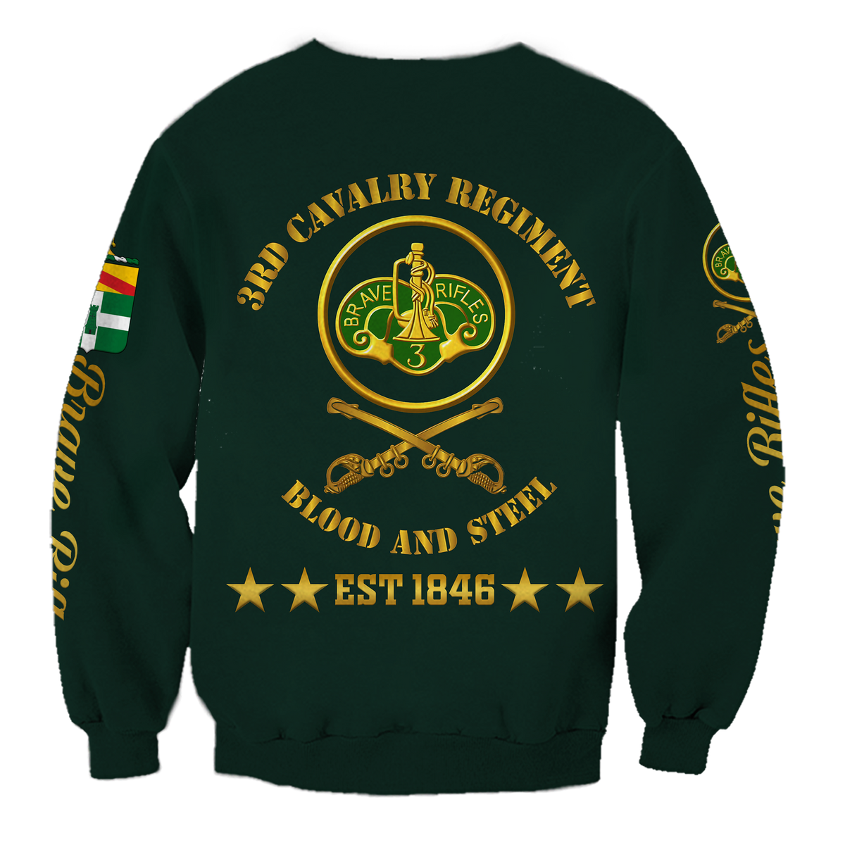 3rd Cavalry Regiment (United States) Brave Rifles Sweatshirt LT12 - Wonder Print Shop