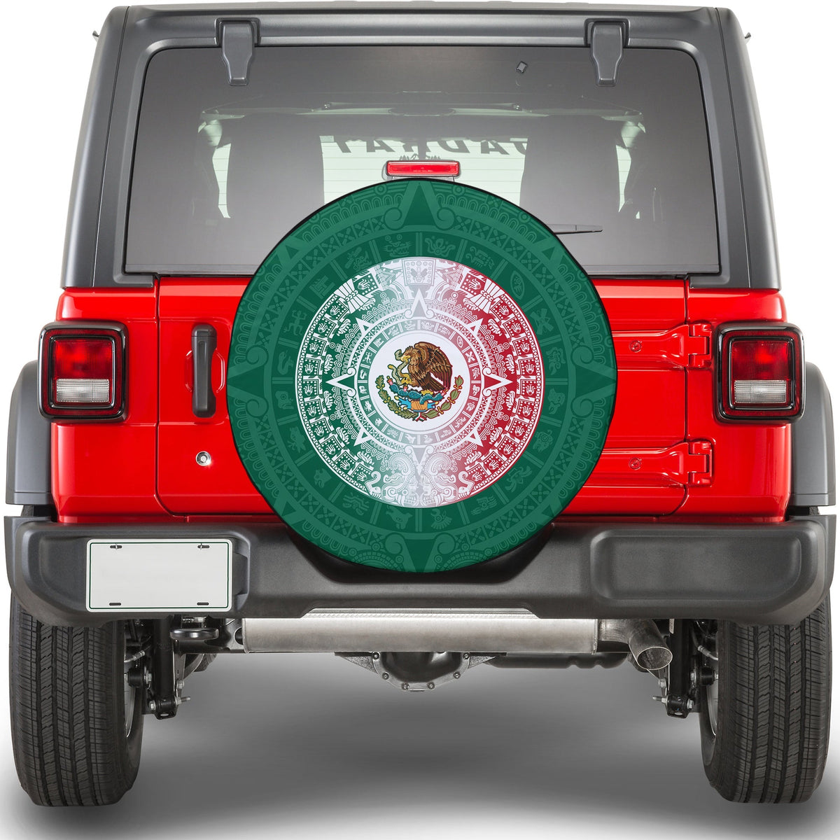 Mexico Spare Tire Cover Mexican Eagles Aztec Pattern Ver.02 LT13 - Wonder Print Shop