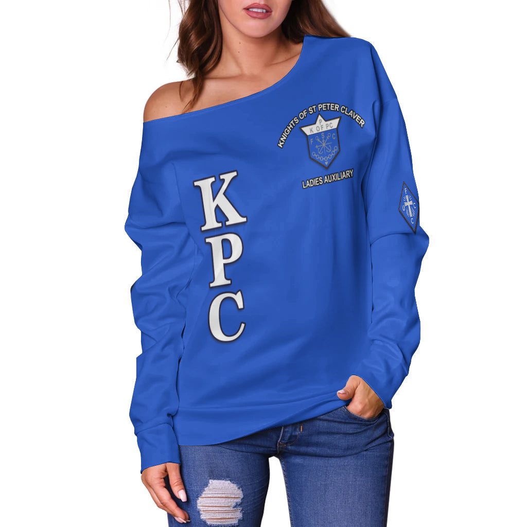 Knights of Peter Claver and Ladies Auxiliary Women Off Shoulder Sweater LT12 - Wonder Print Shop